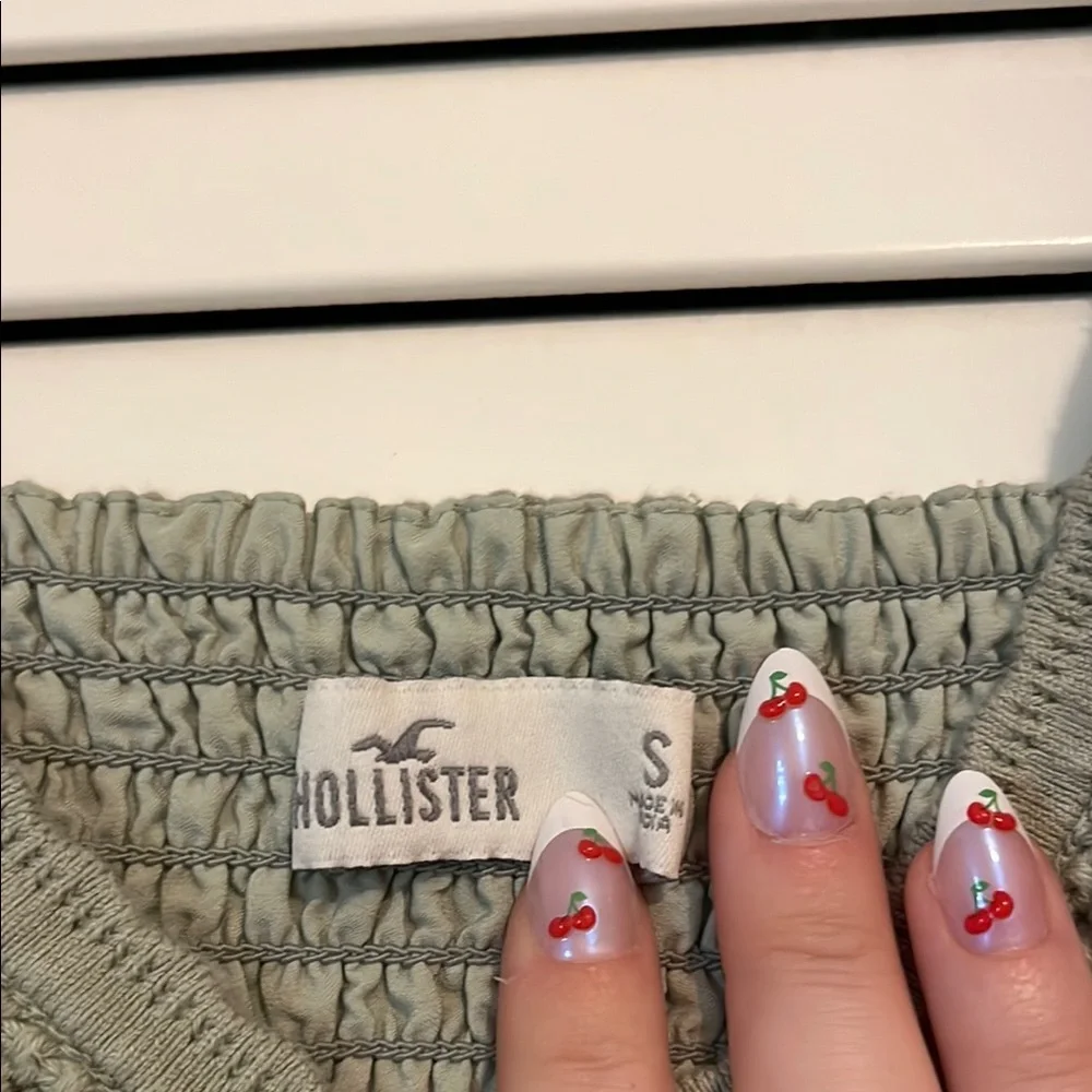Hollister Green Ribbed Peplum Camisole - Picture 2 of 4